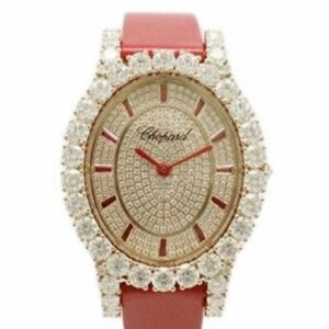 Chopard Lheure Du Diamant Diamond Dial Red Croc 139383-5035 Watch