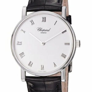 Chopard Luc On Strap White Dial Diamond Bezel Black Croc 173154/1001 Watch