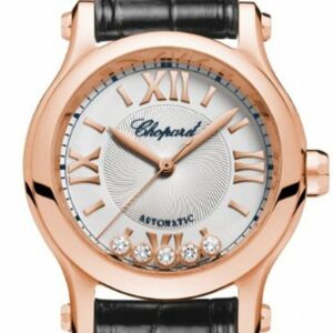 Chopard Happy Sport 30Mm 18K Rose Gold And Diamonds Automatic Watch 274893-5001 Silver / None