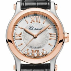 Chopard Happy Sport 30Mm 18Kt Rose Gold Stainless Steel And Diamonds Automatic Watch 278573-6001