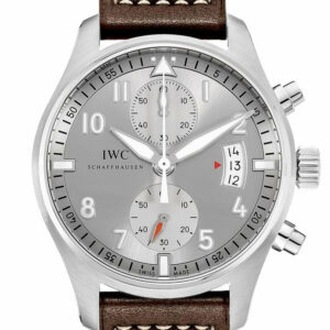 Iwc Pilot Spitfire Silver Dial Chronograph 43Mm Mens Watch Iw387809