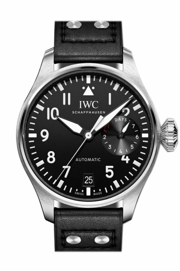 Iwc Big Pilot Black Dial Automatic 46Mm Mens Watch Iw500912 Silver