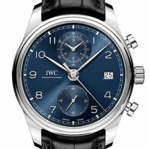 Iwc Portugieser Blue Chronograph Classic Iw390303 Grey / None Watch