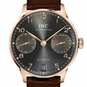 Iwc Portugeiser Slate Grey Dial 18K Rose Gold Automatic 42Mm Mens Watch Iw500702