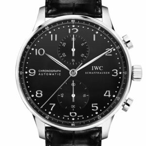 Iwc Portuguese Automatic Chronograph Black Dial Mens Watch Iw371447