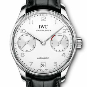 Iwc Portuguese 7 Days In Stainless Steel Silver Dial Mens Watch Iw500712