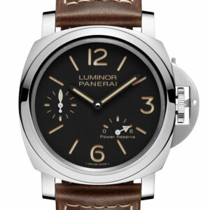 Panerai Luminor 8 Day Brown Leather Black Dial Watch Pam00795