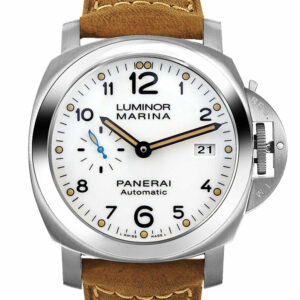 Panerai Luminor 3 Day Brown Leather White Dial Watch Pam01499