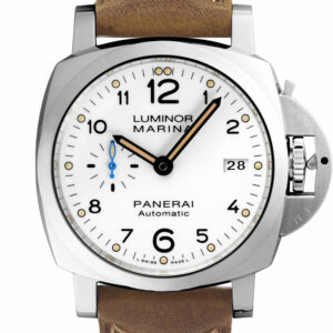 Panerai Luminor 3 Day Brown Leather White Dial Watch Pam01523