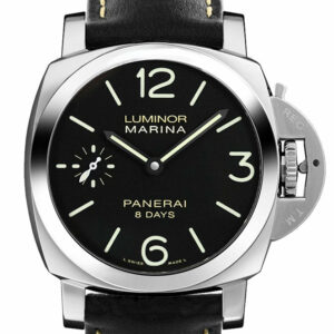 Panerai Luminor Marina Black Dial Leather Mens Watch Pam00510