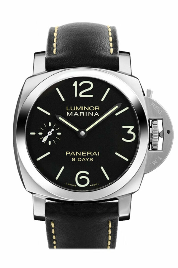 Panerai Luminor Marina Black Dial Leather Mens Watch Pam00510