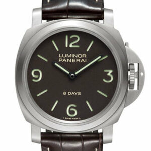 Panerai Luminor Base 8 Days Titanio Mechanical Mens Watch Pam00562 Brown