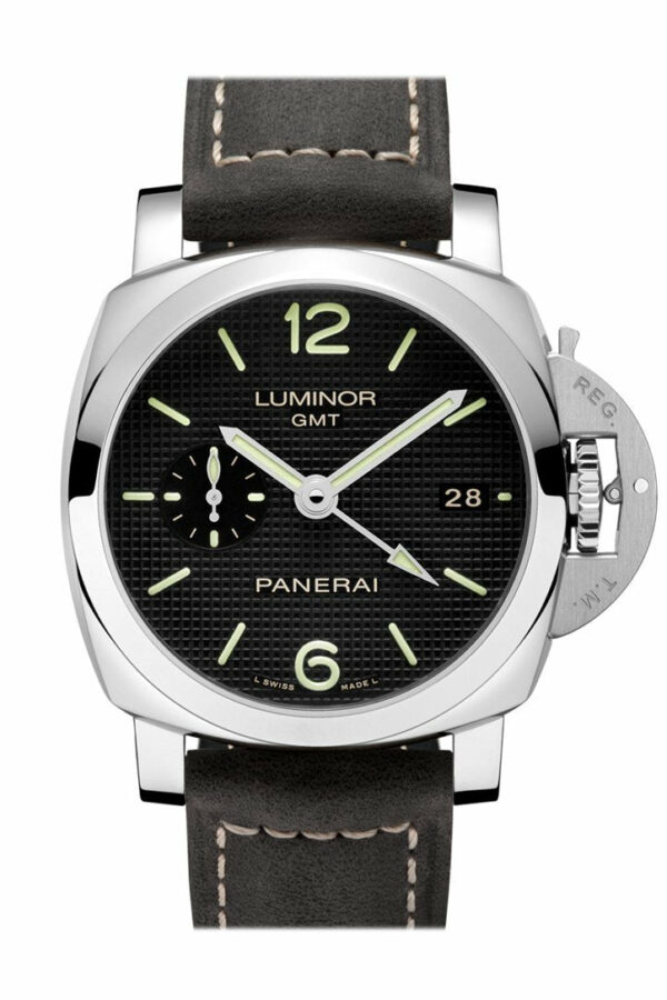 Panerai Luminor 1950 3 Days Gmt Automatic Acciaio 42Mm Black Dial Mens Watch Pam00535