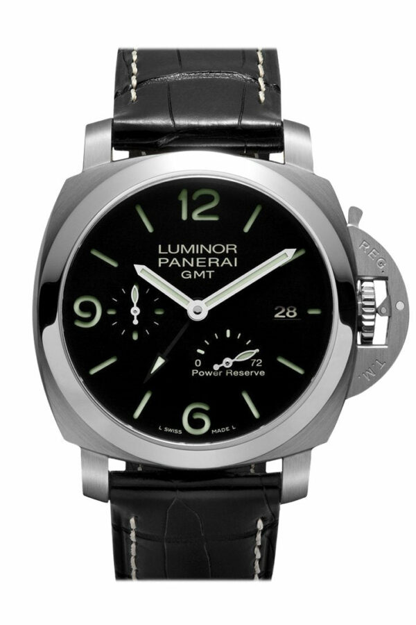 Panerai Luminor 1950 3 Days Gmt Power Reserve Automatic Acciaio 44Mm Black Dial Mens Watch Pam00321