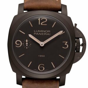 Panerai Luminor 1950 3 Days Composite 47Mm Brown Dial Mens Watch Pam00375 Black