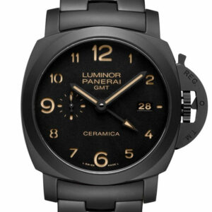 Panerai Tuttonero - Luminor 1950 3 Days Gmt Automatic Ceramica 44Mm Black Dial Mens Watch Pam00438