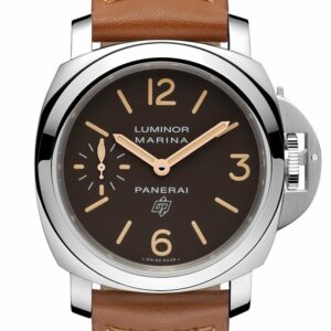 Panerai Luminor Marina Logo Acciaio 44Mm Brown Dial Mens Watch Pam00632