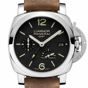 Panerai Luminor 1950 3 Days Gmt Power Reserve Automatic Acciaio 42Mm Black Dial Mens Watch Pam00537