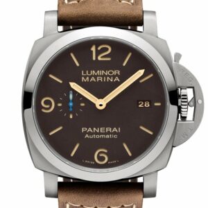 Panerai Luminor Marina 1950 3 Days Automatic Titanio 44Mm Brown Dial Mens Watch Pam01351