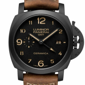 Panerai Luminor 1950 3 Days Gmt Automatic Ceramica 44Mm Black Dial Mens Watch Pam00441