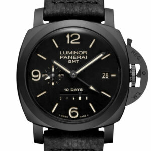 Panerai Luminor 1950 10 Days Automatic Gmt Ceramica 44Mm Black Dial Mens Watch Pam00335