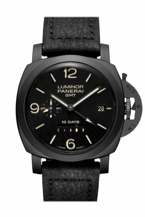 Panerai Luminor 1950 10 Days Automatic Gmt Ceramica 44Mm Black Dial Mens Watch Pam00335