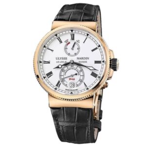 Ulysse Nardin, Marine Chronometer Manufacture 43mm Rose Gold Rubber Strap Watch, Ref. # 1186-126-3/42