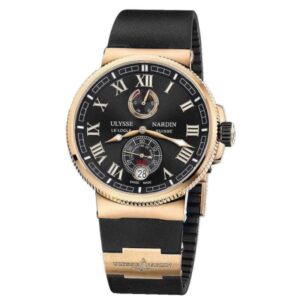 Ulysse Nardin, Marine Chronometer Manufacture 43mm Rose Gold Rubber Strap Watch, Ref. # 1186-126-3/43