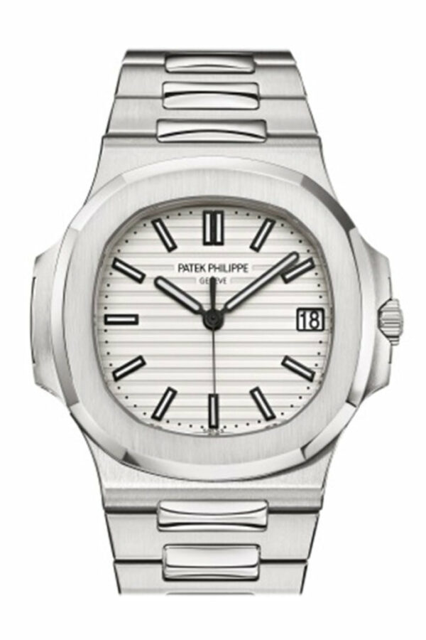 Patek Philippe Nautilus Gold White Dial Mens Watch 5711/1A-011