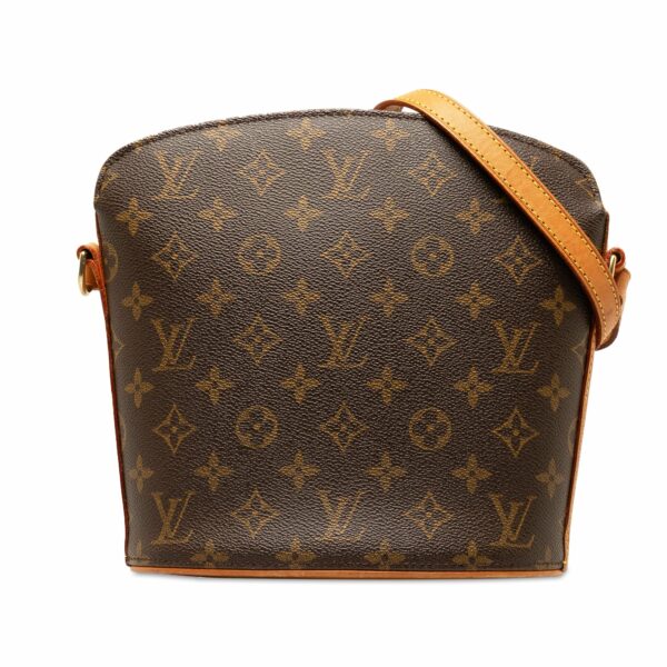 Brown LV Monogram Drouot Crossbody Bag