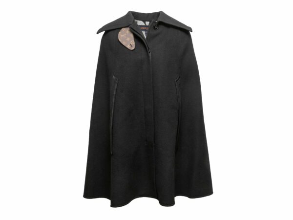 Black LV Wool Cape Size EU 36