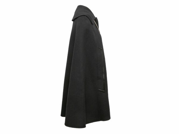 Black LV Wool Cape Size EU 36 - Image 3