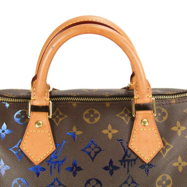 Upcycled LV Speedy 30 Monogram Canvas - Blue Specter - Image 10