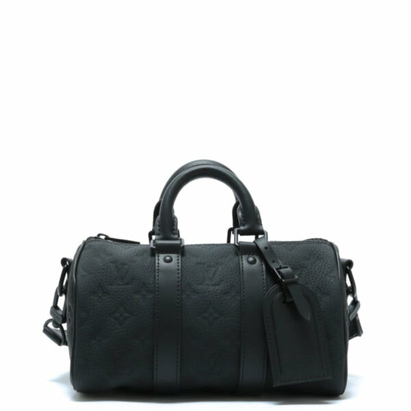 LV Keepall 25 Bandouliere Taurillon Black - Image 13