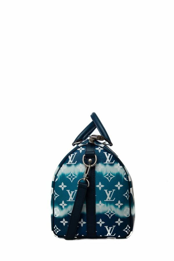 LV Blue Monogram Escale Speedy 3 Bandouliere Handbag - Image 3