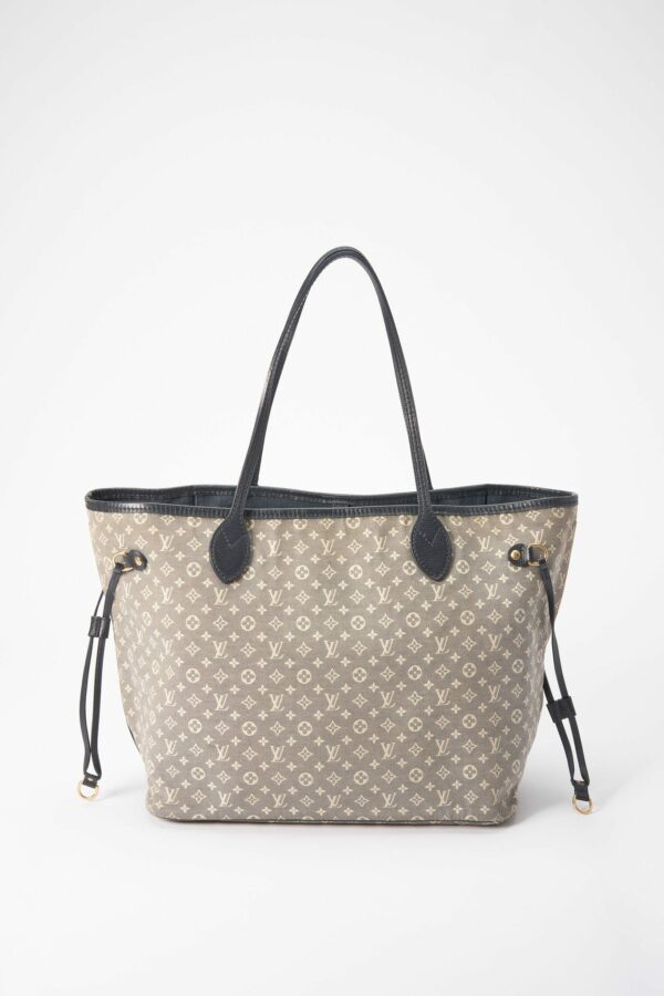 LV Neverfull MM in Navy Blue Monogram Canvas - Image 9