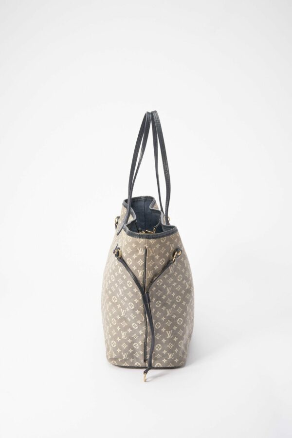 LV Neverfull MM in Navy Blue Monogram Canvas - Image 3