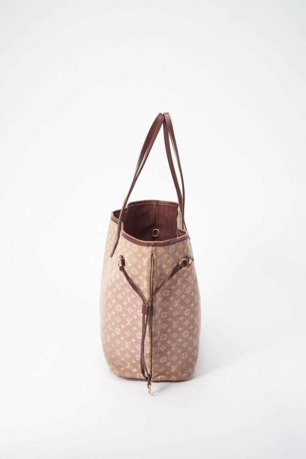 LV Neverfull MM in Burgundy Monogram Canvas - Image 3