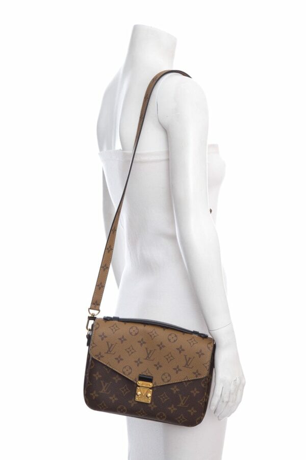 LV Brown Reverse Monogram Pochette Metis Cross-Body