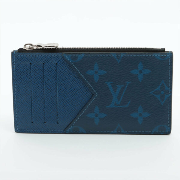 LV Taigarama Coin Card Holder Navy Blue - Image 7