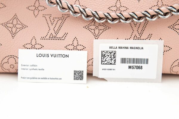 LV Pink Monogram Mahina Bella Bucket Handbag - Image 6