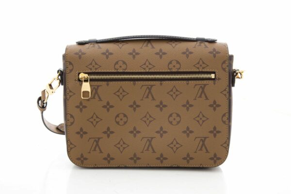 LV Brown Reverse Monogram Pochette Metis Cross-Body - Image 3