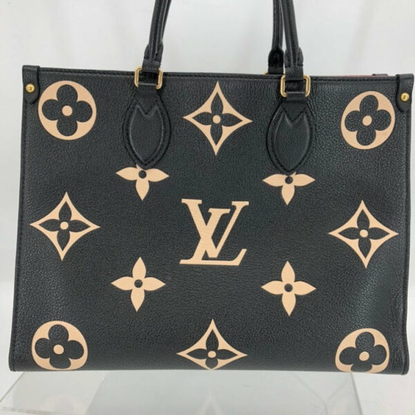 LV OnTheGo MM Tote Bag, Black, Leather - Image 2