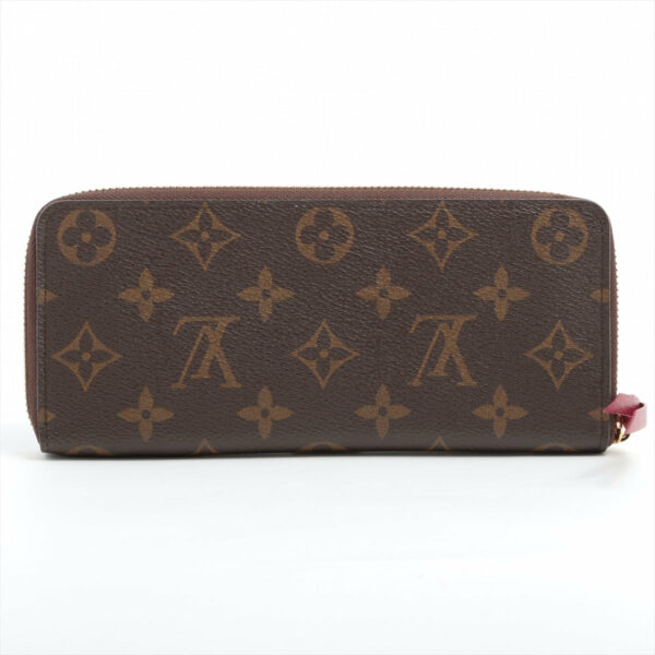 LV Monogram Clemence Long Wallet Fuchsia