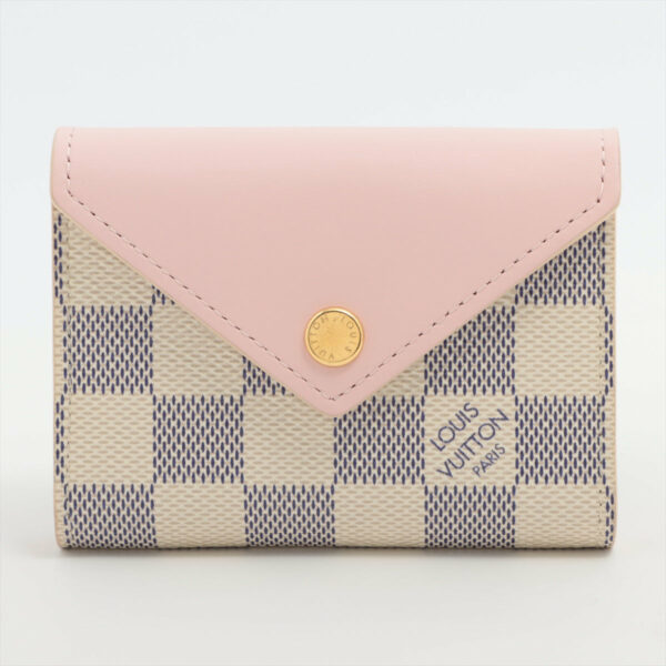 LV Damier Azur Arsene Playing Cards Pouch in Rose Ballerine - Image 5