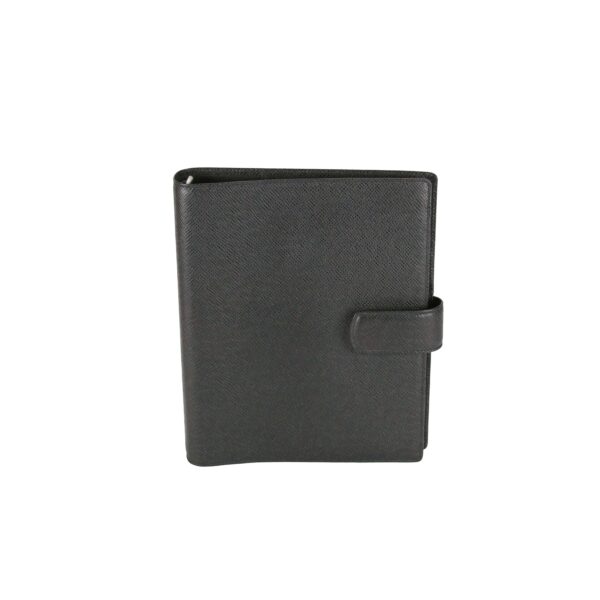 LV Filofax Black Taiga Leather