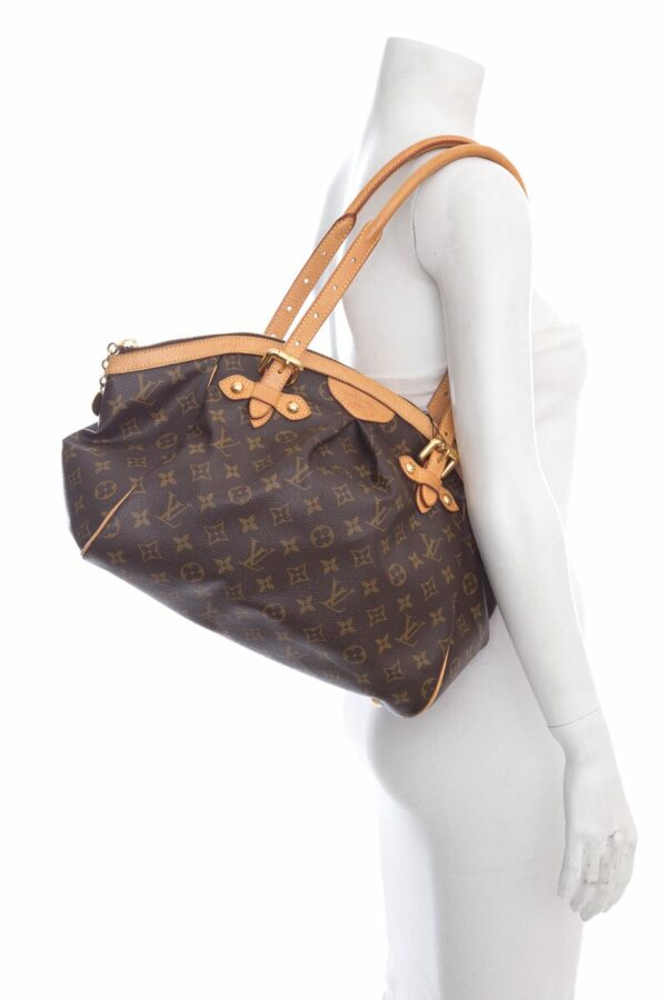 LV Tivoli GM Brown Mongram Canvas Leather Bag