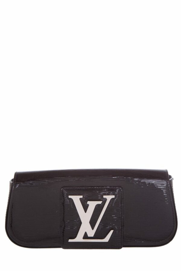 LV Sobe Black Patent Epi Leather Clutch - Image 8