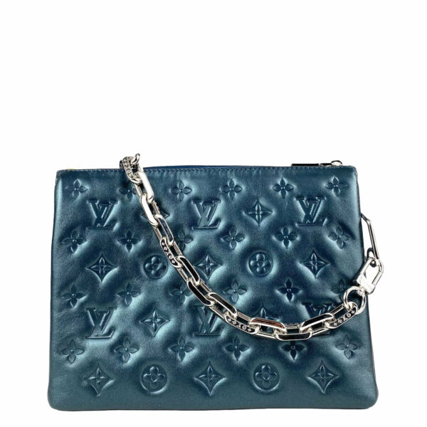 LV Coussin PM Metallic Blue w/2 Straps - Image 12