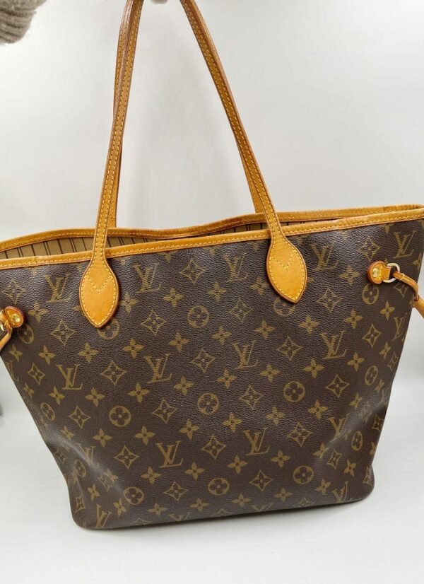 LV Neverfull MM Tote Bag in Brown Monogram Canvas - Image 6